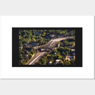 Highway With Tilt Shift Effect Applied Posters and Art